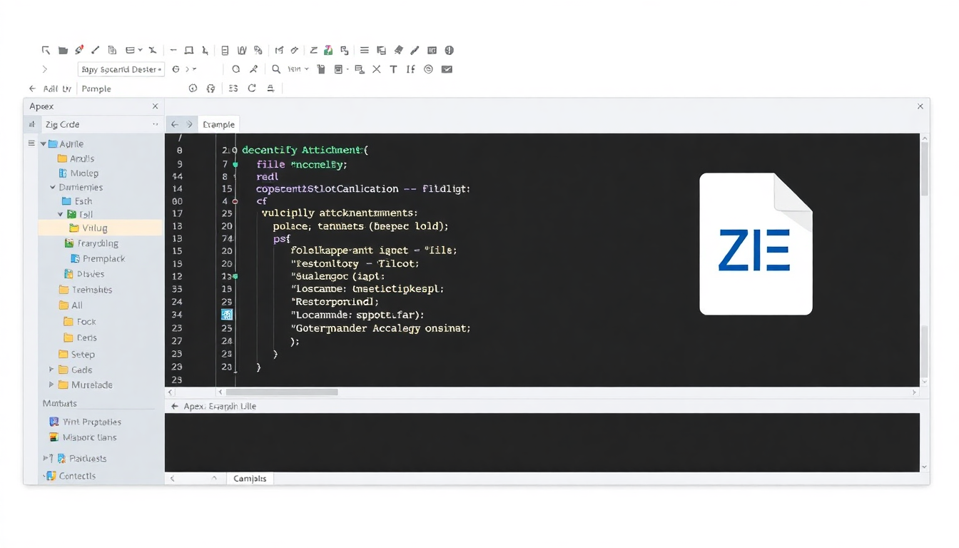 Salesforce Apex 코드로 여러 첨부파일을 하나의 Zip 파일로 압축하는 실전 예제 화면