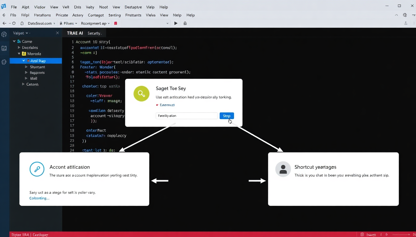 Visual Studio Code에서 TRAE AI 설치 및 설정 과정을 보여주는 화면
