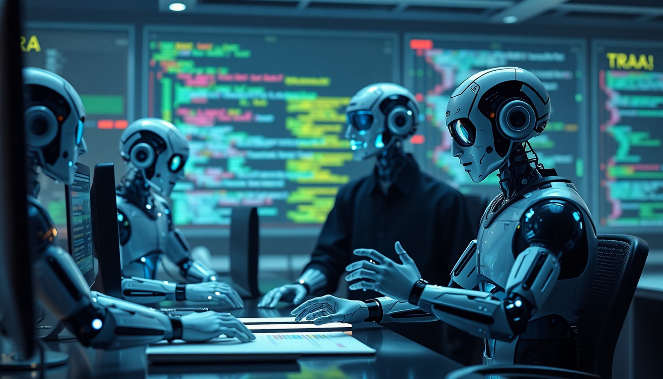 에이전트 기반 협업 개발 환경에서 협력하는 AI 에이전트들