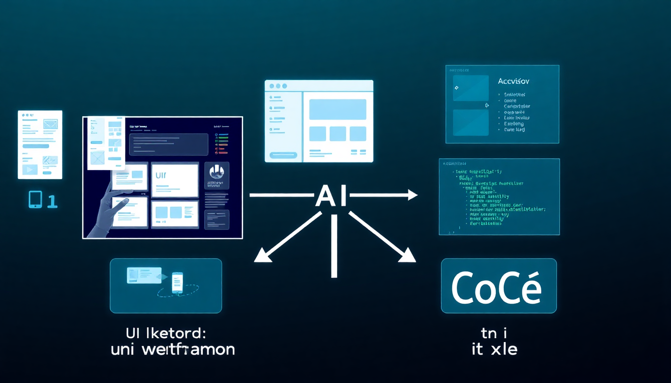 멀티모달 AI가 UI 스케치 이미지를 코드로 변환하는 과정 시각화