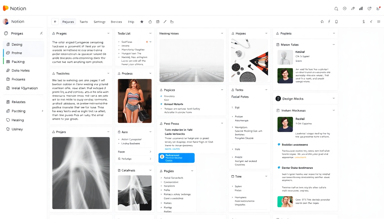 Notion의 문서 중심 올인원 워크스페이스와 블록 기반 페이지 구성 예시