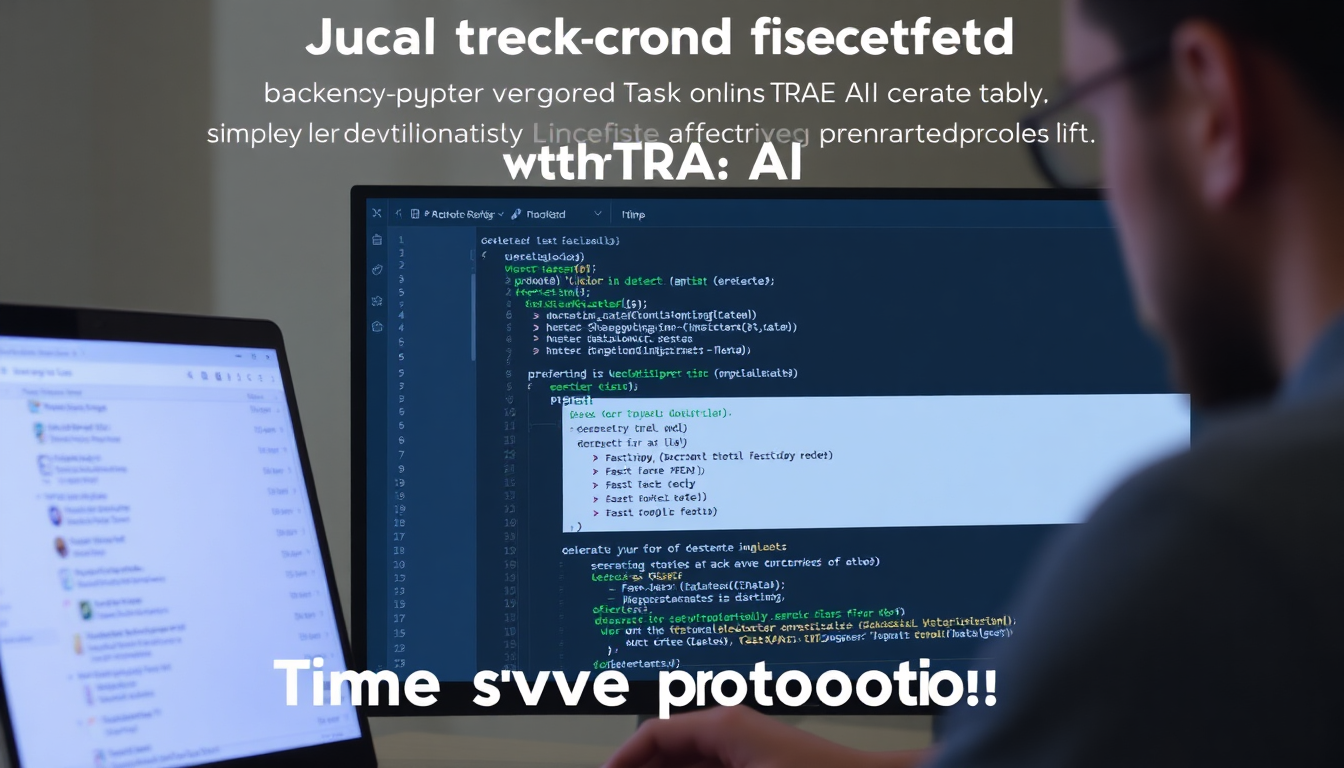 TRAE AI를 활용해 빠르게 백엔드 프로토타입을 생성하는 모습