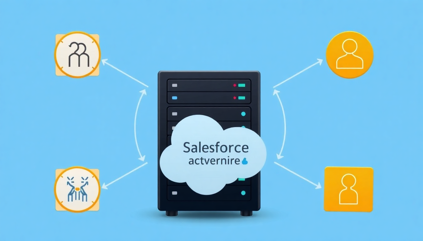 Salesforce 거버너 제한을 상징하는 디지털 규칙과 제한 이미지